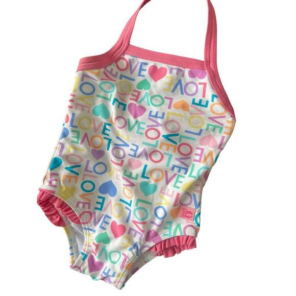 RuffleButts “Love You” Onepiece Swimsuit 18-24m - Picture 2 of 3